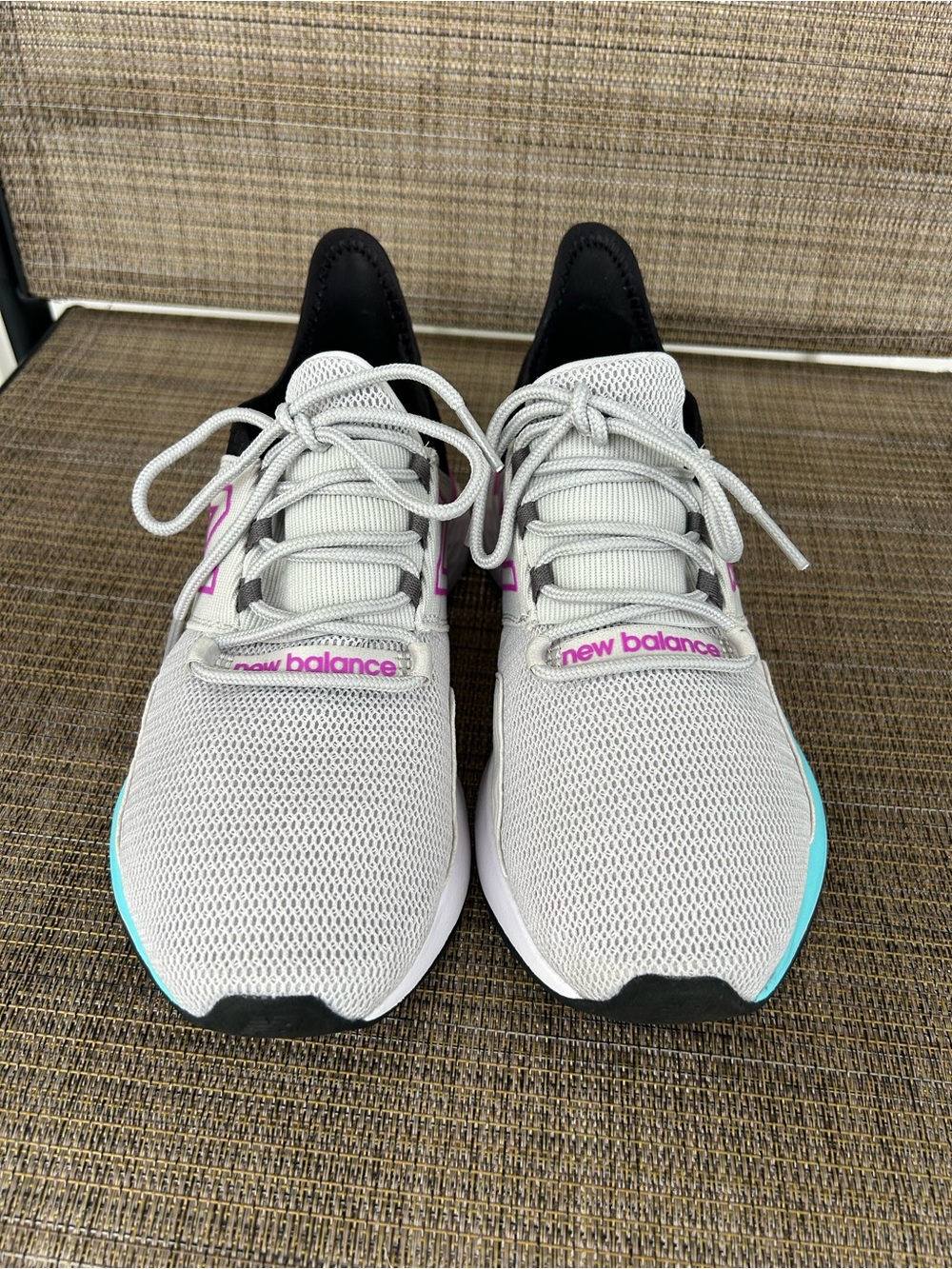 Like New Balance size 7.5 Fresh Foam Roav Sneakers Running Black Gray Pink shoes - Picture 2 of 7